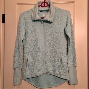 Women’s Merrell light blue zip-up jacket. X-SMALL